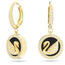 Brincos Cisne e Couro - Aphrodite Joias