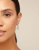 Brincos de Gota de Coração Pregados - Aphrodite Joias