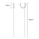 Brincos de Pressão com Corrente - Aphrodite Joias