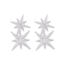 Brincos Estrelas Duplas - Aphrodite Joias