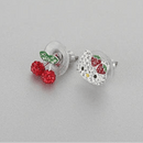 Brincos Hello Kitty Cereja - Aphrodite Joias