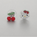 Brincos Hello Kitty Cereja - Aphrodite Joias