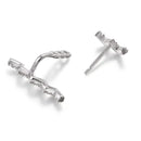 Brincos Ondulados Brilhantes - Aphrodite Joias