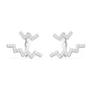 Brincos Ondulados Brilhantes - Aphrodite Joias