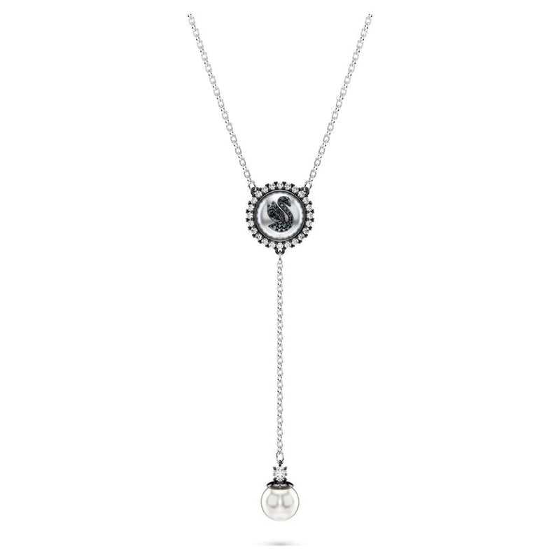 Colar Cisne e Perola em Y - Aphrodite Joias