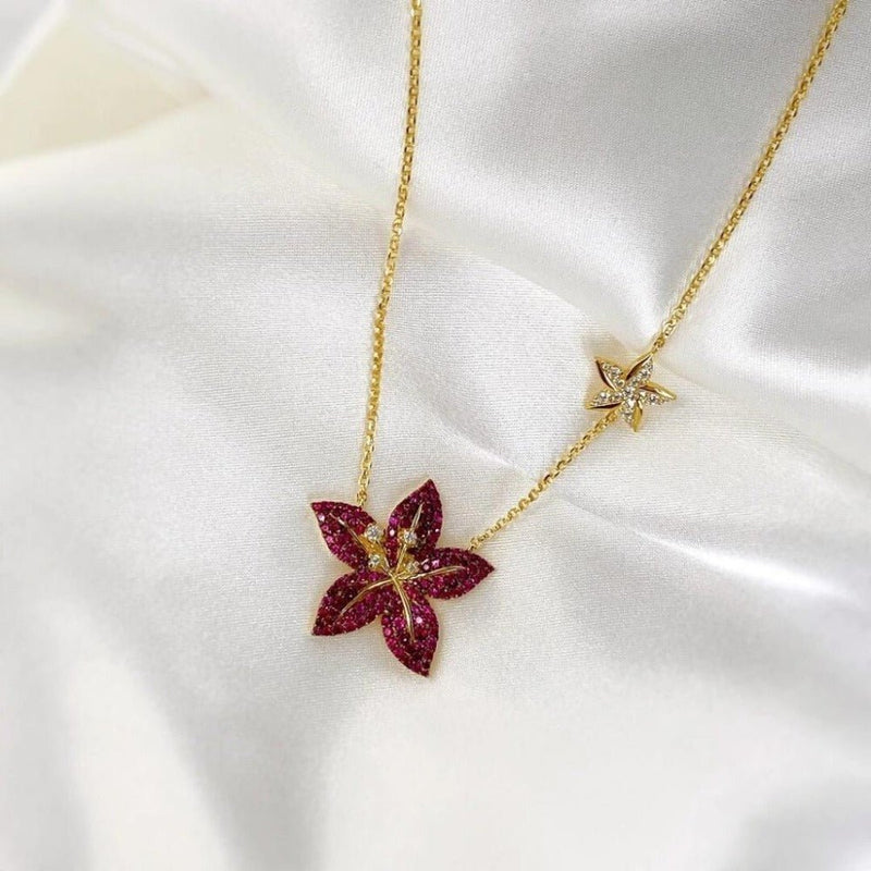 Colar de Flores Tropicais - Aphrodite Joias