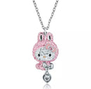 Colar Hello Kitty Coelho Rosa - Aphrodite Joias