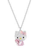 Colar Hello Kitty Coração Rosa - Aphrodite Joias