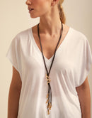 Colar Longe Icones Pendurados - Aphrodite Joias