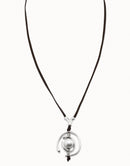 Colar Longo de Couro e Perola - Aphrodite Joias