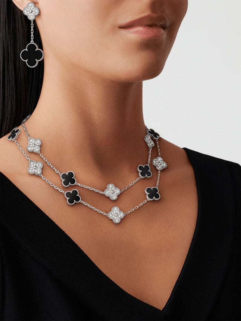 Colar longo Vintage Alhambra 20 Trevos Shine - Aphrodite Joias