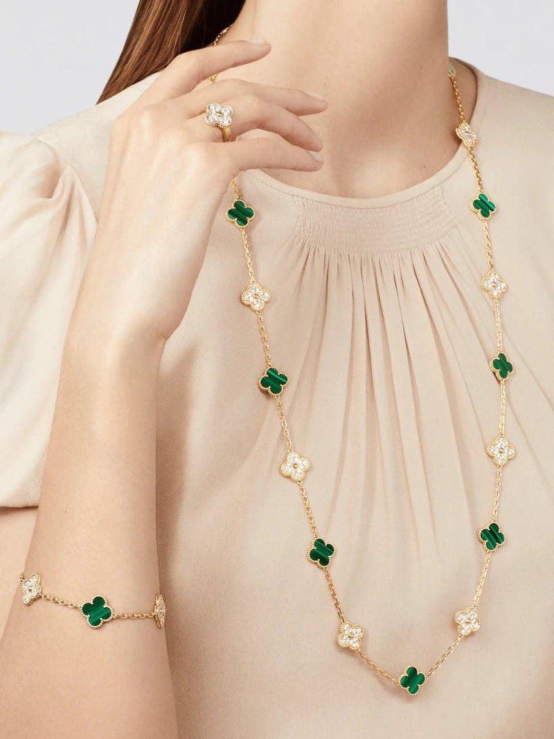 Colar longo Vintage Alhambra 20 Trevos Shine - Aphrodite Joias