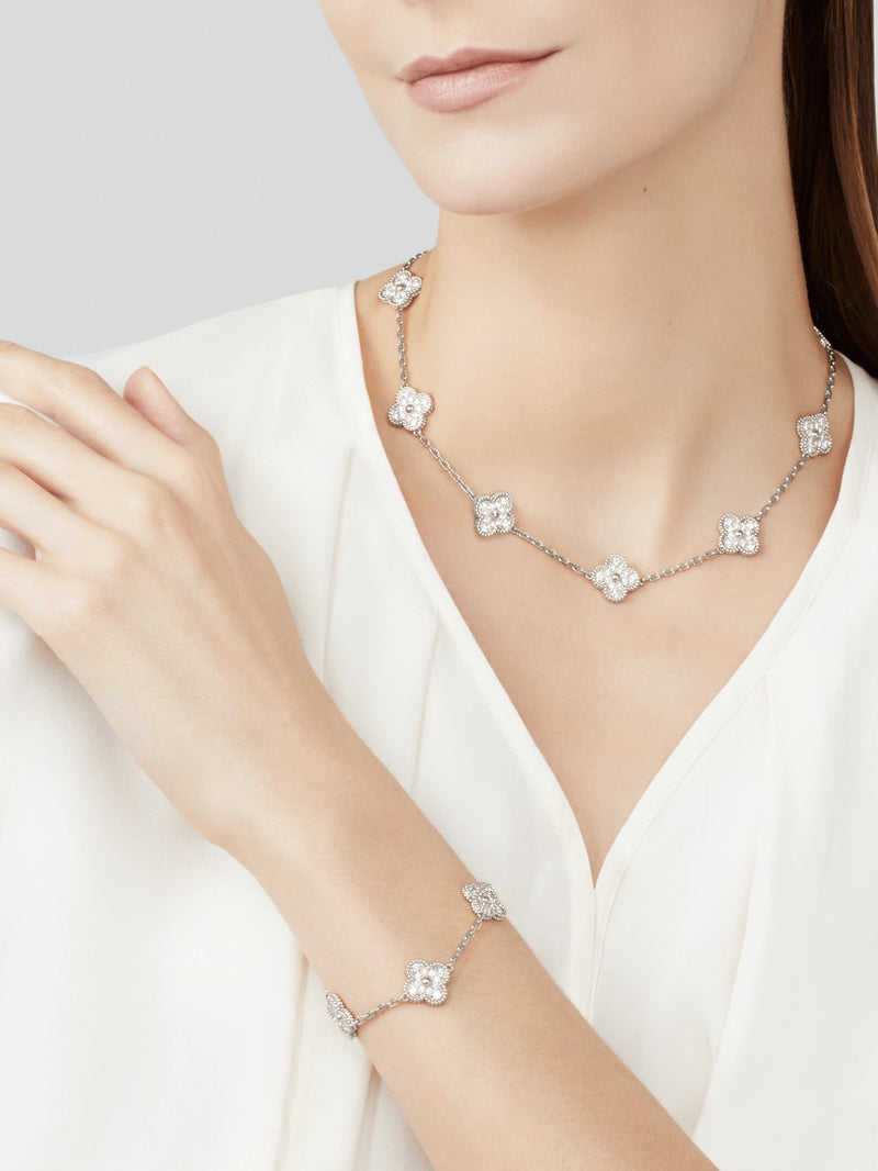 Colar Vintage Alhambra 10 Trevos Shine - Aphrodite Joias