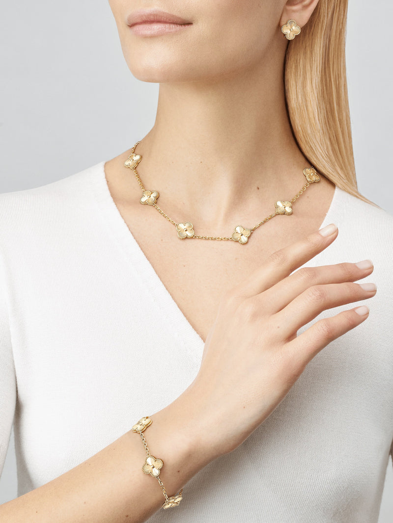 Colar Vintage Alhambra 10 Trevos Shine - Aphrodite Joias