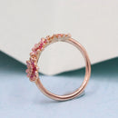 Anel Rose Trio De Margaridas Pink - Wayne  Joias