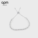 Pulseira Ajustável Perolas com Brilhantes