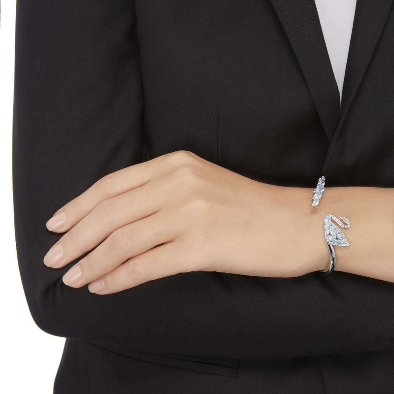 Pulseira Cisne de Haste Aberta - Aphrodite Joias