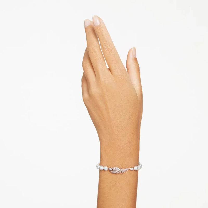 Pulseira Pena e Perolas - Aphrodite Joias