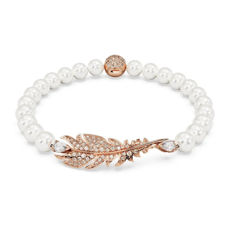 Pulseira Pena e Perolas - Aphrodite Joias