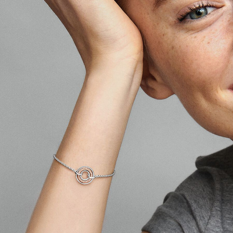 pulseira Dois Tons Pavé Gemstone